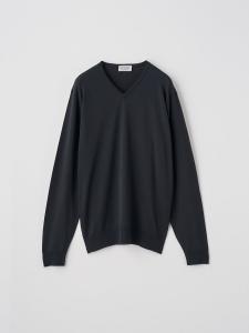 Вязаный пуловер с V-образным вырезом и длинными рукавами | PACKHAM | 30G, современный крой