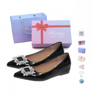 Туфли Casual Single Shoes Women's Gift Box Set Take the Qin, Nude[Hidden Wedge 5Cm]