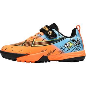 Футбольные бутсы детские, с защитой от скольжения, ударов и истираний, с низким верхом Kuding, оранжевый/красный
