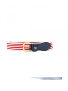 Полосатый ремень Valentino Garavani, белый