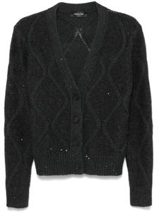 Fabiana Filippi кардиган с пайетками, серый