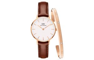 DW/DanielWellington Часы Daniel Wellington DW Watch & DW Star Bangle Wrist Watch Quartz Movement White Dial Women's Watch