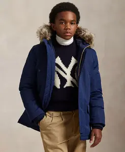 Парка с отделкой из искусственного меха Big Boys Polo Ralph Lauren, синий