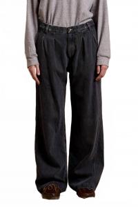 Женские широкие брюки-чиносы с двойной складкой, цвет индиго DENIMIST