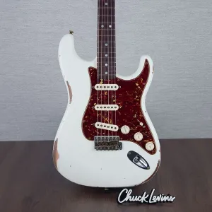 Электрогитара Fender Custom Shop 1969 Stratocaster - состаренный Olympic White - №R123540