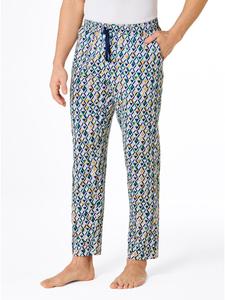 WITT WEIDEN Длинные брюки с принтом темно-синего и зеленого цвета