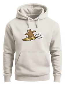 Толстовка Neverless Surfing Bear, Nude