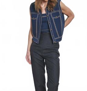 Жилет без рукавов из денима Autumn Cashmere, Denim