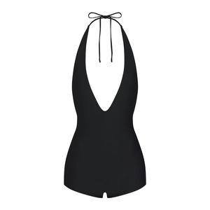 Купальник SKIMS Signature Swim Plunge Shortie, черный