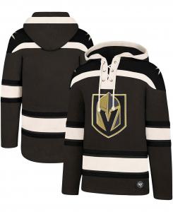 Мужская темно-серая, черная толстовка с капюшоном vegas golden knights superior lacer pullover '47 Brand, мульти