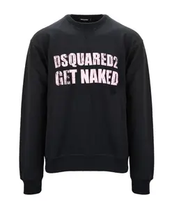 Мужская толстовка-пуловер с фирменным принтом. Dsquared2, черный