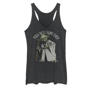 Майка для юниоров с портретом Йоды «Лучшая тетя на свете» из «Звездных войн» Licensed Character