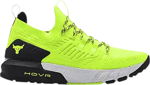 Кроссовки Under Armour Project Rock 3 High-Vis Yellow Black, желтый