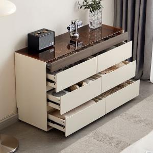 Lin'S Home Furnishing Комод 119х40х90 см для спальни и гостиной настенный из ЛДСП, 6 ящиков, белый