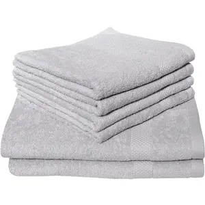 Набор полотенец Planet 6 шт. Махровые: 4 полотенца (50x100 см), 2 банных полотенца (70x140 см) Dyckhoff, серебряный