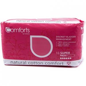 Прокладки Comforts Premium Incontinence для женщин 10 прокладок 550 мл - Супер Cottons