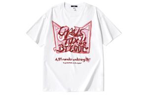 Футболка унисекс bt, Белый принт синий