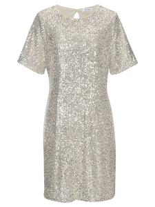 LASCANA Платье цвета шампанского, расшитое пайетками