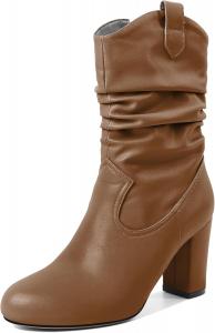 Женские ботильоны Zamikoo, высокая платформа, круглый носок, массивный каблук, короткие ботильоны, на молнии, из искусственной кожи, модные и удобные, вечерние сапоги, каблук 3,5 дюйма