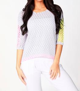 Топ крючком Tracy Color Block в цвете Slate Multi french kyss