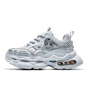 MOERBAI Дышащие кроссовки на платформе для увеличения роста унисекс серые, цвет Gray