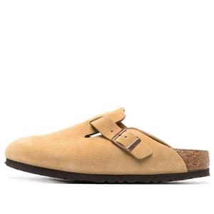 Тапочки boston suede leather narrow fit 'latte cream' Birkenstock, бежевый