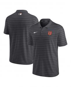 Мужская антрацитовая рубашка поло из пике san francisco giants authentic collection в полоску Nike