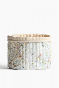 Кофр стеганый для хранения H&M, 30х25 см, светло-голубой / Бэмби