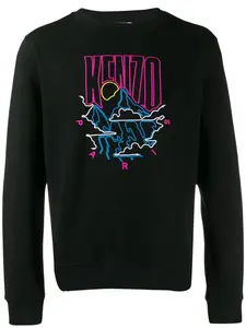 Толстовка с вышитым логотипом KENZO, черный