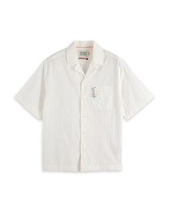 Вышитая рубашка свободного кроя Scotch & Soda, белый