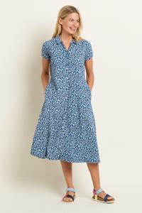 Платье-Рубашка с матовым камуфляжным принтом Brakeburn, синий