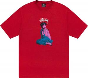 Футболка Stussy Lady Rome Tee 'Dark Red', красный