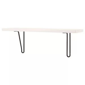 Полка настенная Ikea Bergshult/Forlaggare, 80х20 см, белый/черный