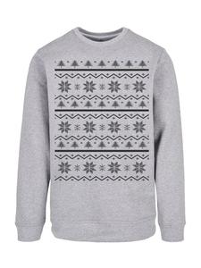 Пуловер F4NT4STIC Sweatshirt Scandinavian Muster Weihnachten, пестрый серый