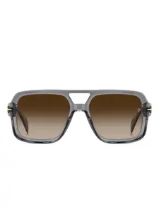 Солнцезащитные очки с рельефной оправой Eyewear By David Beckham, серый