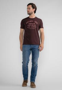 Футболка с принтом Petrol Industries, бордо