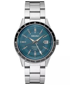 Мужские автоматические часы Presage GMT с браслетом из нержавеющей стали, 41 мм Seiko