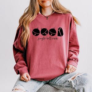 Джемпер Jingle bell rock icons для женщин, легкий, окрашенный в готовом виде Simply Sage Market, Crimson