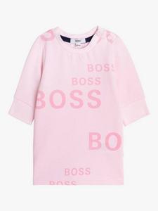 Детское платье BOSS с простым логотипом HUGO BOSS, Pale Pink