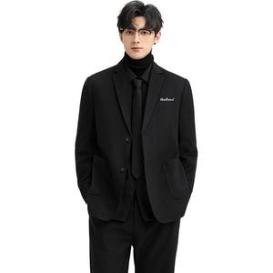 Костюм деловой мужской с воротником утолщенным Business Suit VanCamel, черный