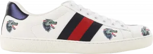 Кроссовки Gucci Ace Leather Wolf, белый