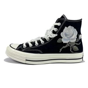Кастомизированные кеды Converse 1970s Canvas Shoes Unisex, черный/белый