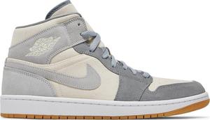 Кроссовки Air Jordan 1 Mid SE Coconut Milk Particle Grey, кремовый