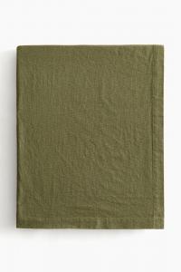 Скатерть с примесью льна H&M, 150х240 см, зеленый