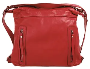 Шоппер Samantha Look, натуральная кожа, производство Италия, красный