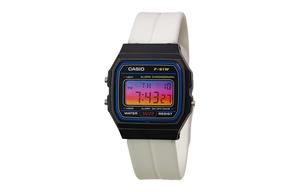 CASIO Кварцевые часы Retrofit Series с силиконовым ремешком, мужские часы с черным циферблатом
