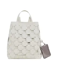 Стильный бежевый женский рюкзак с заклепками. Desigual, бежевый