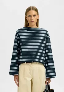 Mit ubootausschnitt long sleeved top Selected, Dark Sapphire