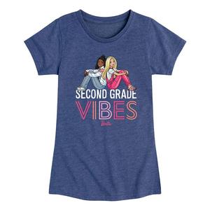 Футболка с рисунком «Барби для второго класса» для девочек 7–16 лет Barbie, синий