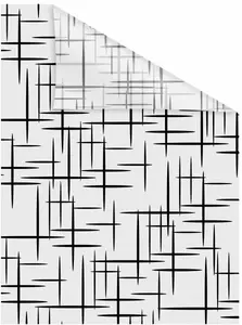 LICHTBLICK ORIGINAL оконная пленка "Stars Black", 1 шт., непрозрачная, структурированные клейкие точки, самоклеящаяся, защита конфиденциальности 50х50 см, черно-белый